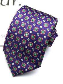 1pc Printed Handmade Tie For Men And Women, Suitable For Casual, Business, Street, Daily, Wedding, Leisure - Multicolor - View 3