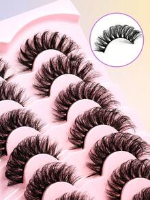 浓密卷翘立体3D卡通风格自然妆效假睫毛，适合初学者 - 查看 2