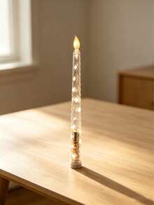 2 piezas Vela electrónica con forma de diamante multicolor LED, vela sin llama ni humo de larga duración, luz de ambiente a batería, adecuada para decoración del hogar, Navidad, boda, fiesta de cumpleaños - Multicolor - Ver 8