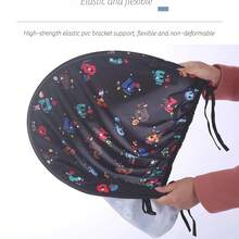 1pc High Landscape Baby Stroller Canopy, Foldable Full Coverage Sunshade, Universal Stroller Sun Protection Shield Against UV Rays - Multicolor - View 6