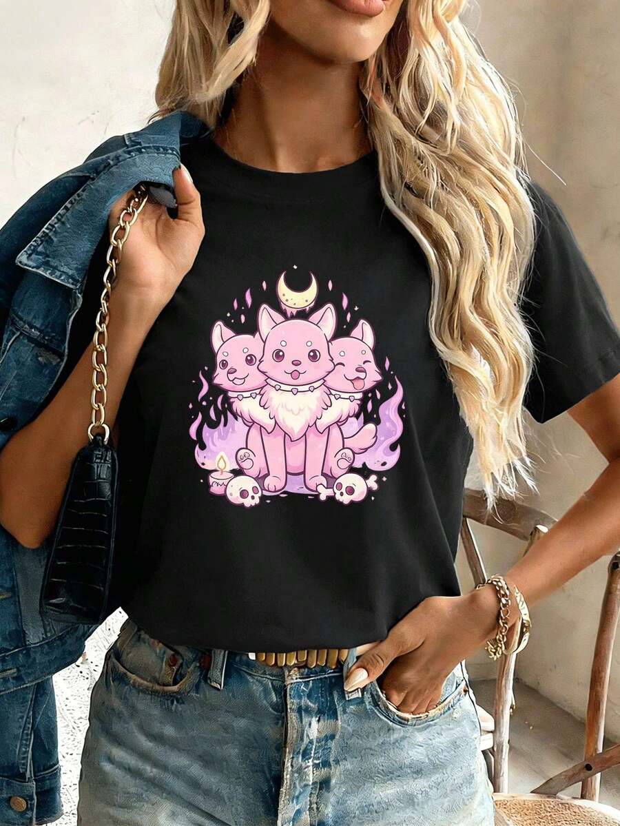 Women T-Shirts - Black - View 1