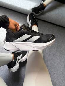 Unisex Platform Sneakers, Casual, Lightweight, Fashionable, For Training And Running, Men's And Women's Sneakers - 黑與白 - 查看 9