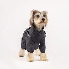 Impermeable para perros con tiras reflectantes y orificio para correa, chaqueta para mascotas de una sola pieza fácil de usar para exteriores, esencial para perros pequeños/medianos, se recomienda pedir 1-2 tallas talla grande grandes para los que no son elásticos - Multicolor - Ver 17