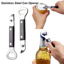 1 chiếc dụng cụ 2 trong 1 bằng thép không gỉ, dụng cụ mở nắp lon có tay cầm chống trượt, dụng cụ mở chai hai mặt bằng thép không gỉ, dụng cụ mở chai bia thủ công, chống gỉ và nhỏ gọn, dùng cho nhà bếp, quầy bar, cắm trại. - Nhiều màu - Xem 12