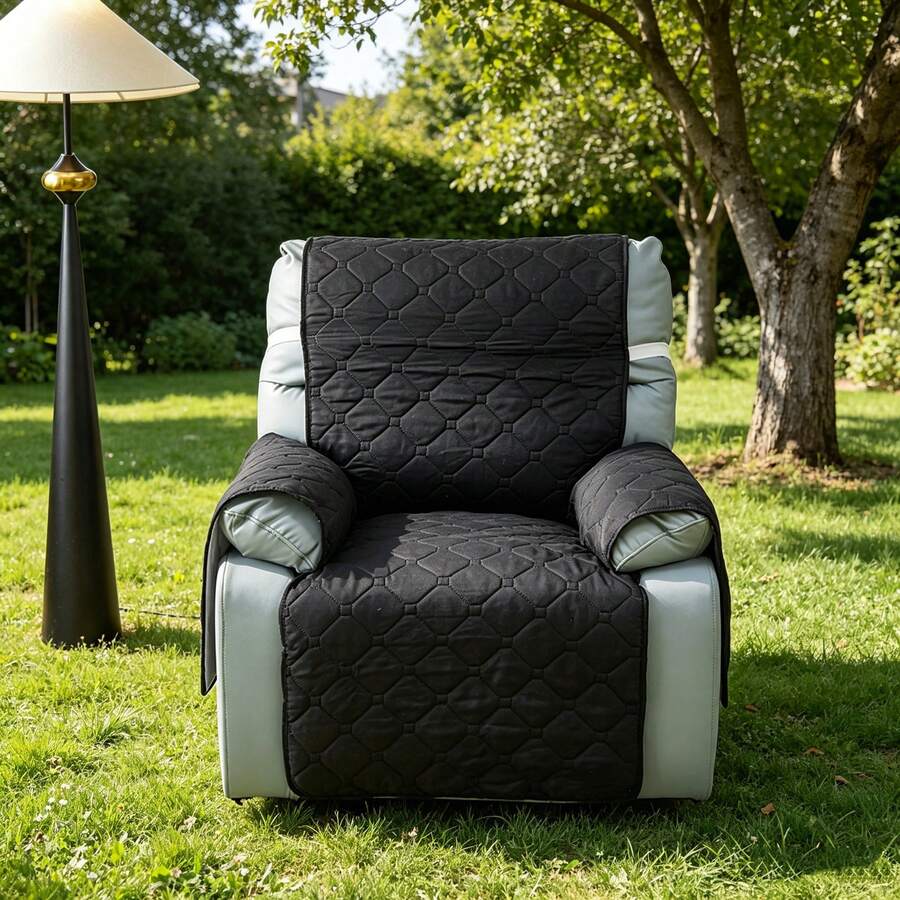 1 đệm sofa, chống trượt, mềm mại, thoải mái, kiểu dáng tối giản hiện đại, dành cho một chỗ ngồi. - màu đen - Xem 1