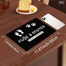 1 件装爪印/脚印图案吸水垫/沥水垫，适用于咖啡机、餐具 - 涤纶吸水桌面保护垫，带橡胶防滑垫，可用于厨房台面装饰、家庭酒吧和餐桌 - 彩色 - 查看 7