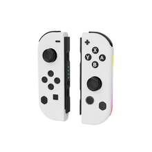 GAMINJA For Switch Joy-Con 無線遊戲控制器，RGB 燈光、震動、鮮豔燈光、動作感應、藍牙、3D 搖桿控制、無漂移，適用於 Switch 遊戲主機 L/R 控制器，附喚醒截圖功能 - 查看 10
