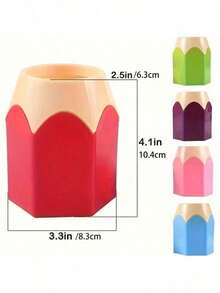 12pcs/5pcs/4pcs/2pcs/1pc Colored Pencil Storage Box - Portable Design, Can Separately Store Pens And Pencils, Suitable For Students, Office And Home Use. Cute Cartoon Shape, Office Supplies. Fun Design. Portable Storage Box As Pencil Case, Suitable For Christmas Use. Desk Accessories, Suitable For Office, School Supplies,Back To School - Multicolor - View 7