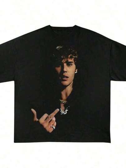 2026 Men Clothes Graphic-Shirt Cotton Tees Size PlusBieber SWAG T-Shirt Album Launch Exclusive Vintage Style Fan Tee Bieber Shirt Bieber Tour Justin Bi ,Y2K,Oversized Shirt Men,Summer Tops 100% Cotton Summer T-Shirt Round Neck Short Sleeve Streetwear Fashion Breathable Homme Soft Unisex