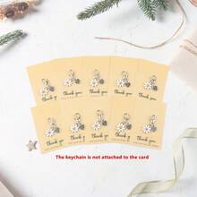 10pcs Of White Daisy Heart Keychains, Paired With A Card That Says Thank You For Helping Me Grow, Making It An Ideal Gift For Teachers, Coaches, Mentors, Parents, And Friends. Perfect Additions And Gifts Gifts For Mother, Father, Graduation, And Teacher - Multicolor - View 12