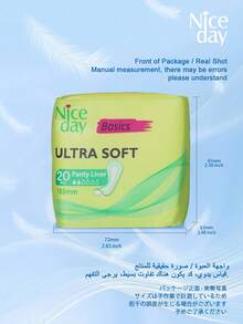 Niceday Ultra Soft Panty Liners, 155mm Daily Use, 20pcs/Pack, Super Thin Underwear Pads, Breathable For Intimate Area, Menstrual Pads, Fast Absorption - Ultra Soft 155mm (20pcs/1 Pack) - View 9