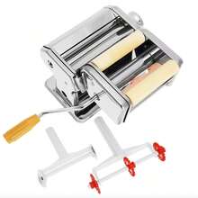 5-In-1 Manual Pasta Maker, Multi-Functional Noodle Machine With Various Cutting Blades For Making Italian Pasta, Dumplings, Wonton, Lasagna - Silver - View 9
