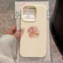 Funda de teléfono de material TPU con elementos florales, patrón de orquídea rojo oscuro, 1 pieza, material TPU compatible con iPhone/teléfonos, regalo de primavera para aniversario - Blanco 5 - Ver 6