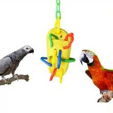 1 pieza Juguete colorido de loro, diseño de zapatilla - Juguete colgante interesante adecuado para aves medianas a grandes (como cacatúas y loros grises africanos) - Ver 9