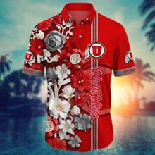 Utah Utes  Flower Hawaii Shirt For Fans Ver 36 - 彩色 - 查看 2