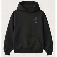 Sweatshirt/Sweatshirt With Cross Wings, Premium Tracksuit, Streetwear, Casual  Jacket - 黑色 - 查看 2