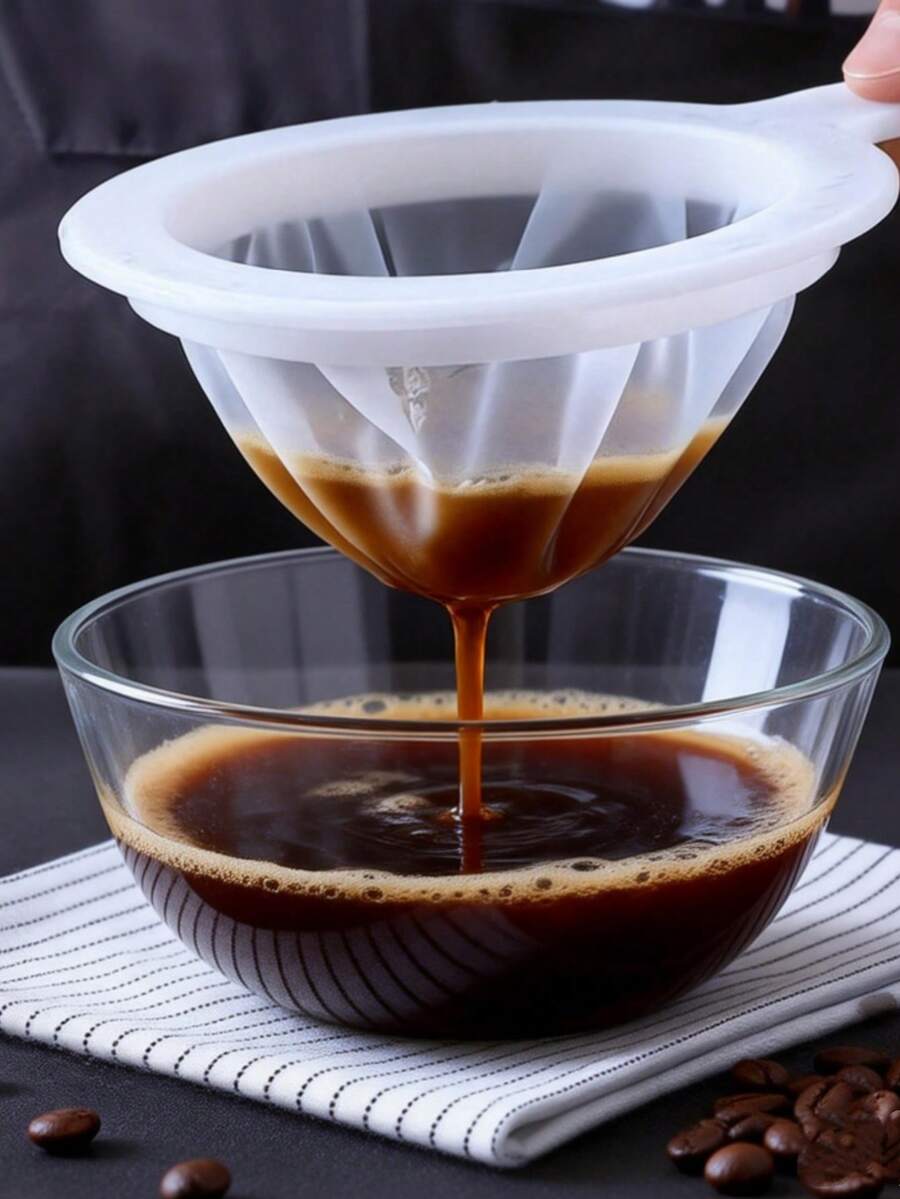 1PC 100-Mesh Fine-Mesh Coffee Filter,Suitable For Home Brewing,A High-Quality Kitchen Sieve Filter,Perfect For Coffee,Wine,Tea, Soy Milk,And Baking –An Easy-To-Clean And Versatile Food Filtering Tool,Ideal For Apartments And Small Kitchens.