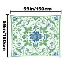 1 chiếc lều cắm trại phong cách Bohemian in hoa Mandala màu xanh lá cây và xanh dương, họa tiết hoa nhiệt đới, dùng làm mái che nắng ngoài trời, mái che võng, mái che sân vườn dày dặn chống tia UV, mái che nắng bãi biển, thiết bị dã ngoại ngoài trời với dây treo dài, nhiều kích cỡ khác nhau. - Màu xanh Bạc hà - Xem 11