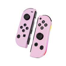 GAMINJA For Switch Joy-Con 無線遊戲控制器，RGB 燈光、震動、鮮豔燈光、動作感應、藍牙、3D 搖桿控制、無漂移，適用於 Switch 遊戲主機 L/R 控制器，附喚醒截圖功能 - 查看 13