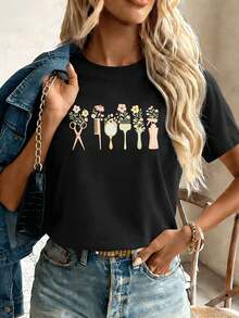 Women T-Shirts - Black - View 1