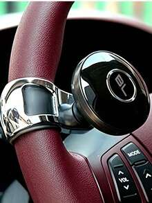 Aluminum Alloy Steering Wheel Spinner Knob With Power Grip, Perfect For Daily Driving, Travel, Campus Commute, Practical Gift For Men And Women, Car Accessories, Universal Vehicle Parts, Enhanced Control - Multicolor - View 3