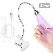 LIMEGIRL 1pc LED UV Nail Lamp, For Curing Gel Nail Polish, Clip-On Flexible Desk-Top Mini USB Nail Lamp, Portable Nail Dryer, Nail Salon Tool, Small Nail Lamp With Clip, Bendable, Highly Flexible, USB Powered, One-Touch Start - Multicolor - View 16