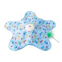 Đồ chơi xoay tự động cho mèo, lều săn mồi, thiết bị tự giải trí cho mèo, cần câu điện hình lông vũ cho mèo, thích hợp cho mèo con và mèo trưởng thành thuộc giống Ragdoll, mèo Anh lông ngắn, chống trầy xước và chống cắn. - Xem 7
