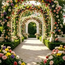 10 piezas de enredaderas colgantes de margaritas de espinaca falsa, flores artificiales multicolor, guirnalda de combinación DIY, para arco de boda, balcón, decoración de pared de jardín, fiesta de primavera - Multicolor - Ver 7