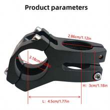 1pc Aluminum Alloy Hollow Bicycle Handlebar Stem, Mountain Bike Short Stem Accessories, Downhill Handlebar Stem - Multicolor - View 9