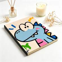 Sổ tay bìa cứng A5 hình khủng long xanh Kawaii - màu đen - Xem 8