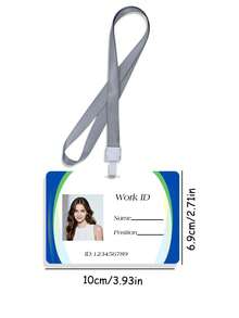 1/10 piezas Tarjeta de identificación con retrato personalizado, tarjeta de identificación laboral, credencial de conferencia, tarjeta de PVC, adecuada para el lugar de trabajo, reuniones de la empresa. Identificación, señalización de conferencias. Credenciales laborales personalizadas, personalización de doble cara - A - Ver 5
