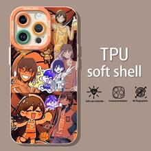 Amigos del baloncesto Omori naranja morado.funda de teléfono Fundas compatibles con ,Apple,VIVO,OPPO,,, y Honor.Fabricadas en silicona TPU,ofrecen protección contra golpes y caídas. - Blanco - Ver 3