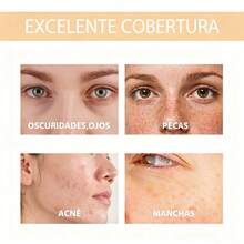 Base de Maquillaje SPF 15 Ajustable 30ml Se Adapta a Tu Tono Acabado Natural Luminoso Cobertura Ligera y Duradera Protección Solar Diaria - Blanco - Ver 6