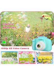 YAIUZGOO 1pc 1080P Digital Camera With 2-Inch Screen, Christmas/Birthday Gift, Cute Portable Camera Toy, Unisex, 150mAh - Mint Green - View 6