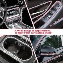 5m/Rollo Tira de Rhinestones DIY, Adecuado para Decoración de Diamantes de Coche, Decoración de Diamantes de Coche, Artesanía de Diamantes Autoadhesivos Tira de Rhinestones DIY - Dos filas de diamantes - Ver 7