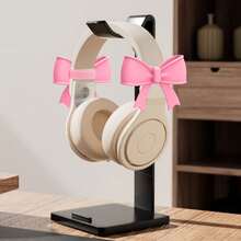 1 Pair Assorted Color Bow Earphone Accessories, Cute Printed Bow Decor, Fashionable Earphone Attachments, Holiday Gamer Gift, Decorative Ribbon, Fun & Adorable Earphone Accessories, Small Gift For Family And Loved Ones - View 9