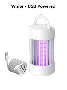 Nueva lámpara repelente de mosquitos UV conveniente, lámpara repelente de insectos silenciosa para interiores, modo de doble alimentación (alimentada por USB), luz UV, diseño cilíndrico blanco, repelente de mosquitos físico, control de insectos domésticos, eficiente matamoscas - A - Ver 6