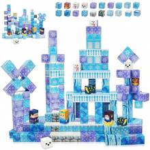 Juego de bloques de construcción magnéticos, juguetes educativos geniales para niños y niñas, construcción de castillo de hielo, regalo para fiestas de Navidad y Halloween, esencial para volver a la escuela - Multicolor - Ver 2