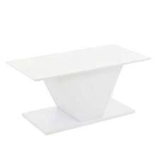 Simple Coffee Table / Elegant Coffee Table / High-Gloss Living Room Table / Can Be Used As A Dining Table, Load Capacity 30 Kg / Suitable For Living Rooms, Dining Rooms And Apartments - White - View 9