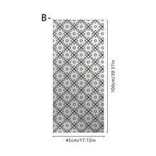 1/4pcs Retro Lattice Design Frosted Window Film. Black Geometric Clover Pattern, Blackout Privacy Protection Static Cling. Removable Adhesive-Free For Bathroom, Bedroom, Kitchen, Home Decor. - Multicolor - View 13