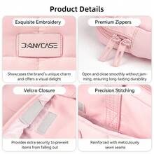 DANYCASE Bolsa para portátil de 13.3-15.6 pulgadas, bolsa de almacenamiento portátil para computadora, funda ligera de unicolor para tableta, unisex, adecuada para iPad - Rosa - Ver 6