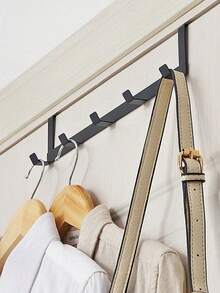 Nuovi ganci per porta senza foratura, appendiabiti da appendere sulla porta, rastrelliere per vestiti montate sulla porta, essenziali per appendere i vestiti. Sono ideali per l'organizzazione e lo stoccaggio nella camera da letto. - Multicolore - Visualizzare 8