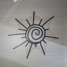 1pc Large Boho Style Acrylic Sun Wall Art - Horizontal, Beach Decor - Multicolor - View 8