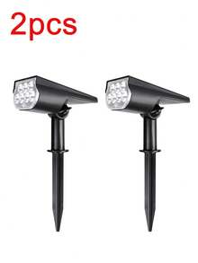 1pc 7LED Solar Powered Landscape Spotlight, Automatic On/Off, Waterproof, Garden Yard Lawn Tree Lights, 1200mAh Battery Capacity, Outdoor Garden Decor Solar Powered Lights - Multicolor - View 17