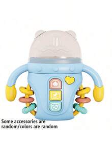 1 buah Mainan Gigitan Bayi, Mainan Edukatif Pembelajaran Dini dengan Cahaya dan Musik, Mainan Penenang Emosi Bayi, Mainan Kerincingan untuk Bayi Baru Lahir - MultiWarna - View 13