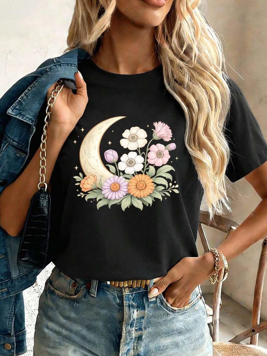 Women T-Shirts - Black - View 1