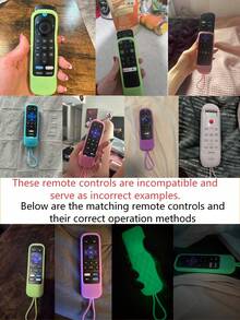 Silicone Glow-In-The-Dark Dust-Proof TV Remote Control Covers, Multi-Color (See Product Details For Luminous Instructions) - Pink - View 2