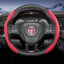 Hocasen 適用於 FIAT Alcantara 麂皮方向盤套 新款運動設計 分段式防滑 快速安裝 超薄 適用於 500/Panda/Pandina/Egea/Pulse/Mobi/Argo/Fiorino/Ducato/Toro/Doblò/500X/600 黑色 棕色 摩卡棕 橘色 紅色 綠色 - Segmented Sport Suede Steering Wheel Cover - 查看 21