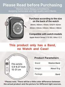 Huastonband 1件透氣穿孔設計戶外運動超薄柔軟矽膠手錶錶帶，相容 SE3 Ultra4 Series 12 S11 S10 S9 S8 S7，適用 38mm 40mm 41mm 42mm 44mm 45mm 49mm 46mm 智慧手錶配件，秋季海灘活動派對女性配件替換錶帶，萬聖節聖誕節新年節日禮物 - 彩色 - 查看 10