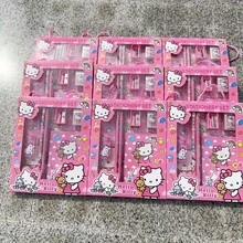 Sanrio Hello Kitty 1 Sets Of -Piece Stationery, Perfect As Student Prizes - Includes Notebook, Pencils, Ruler, Pencil Sharpener, Eraser, Christmas Gift Box - Suitable For Birthdays, Parties, Office Supplies And Student Rewards - Multicolor - View 2